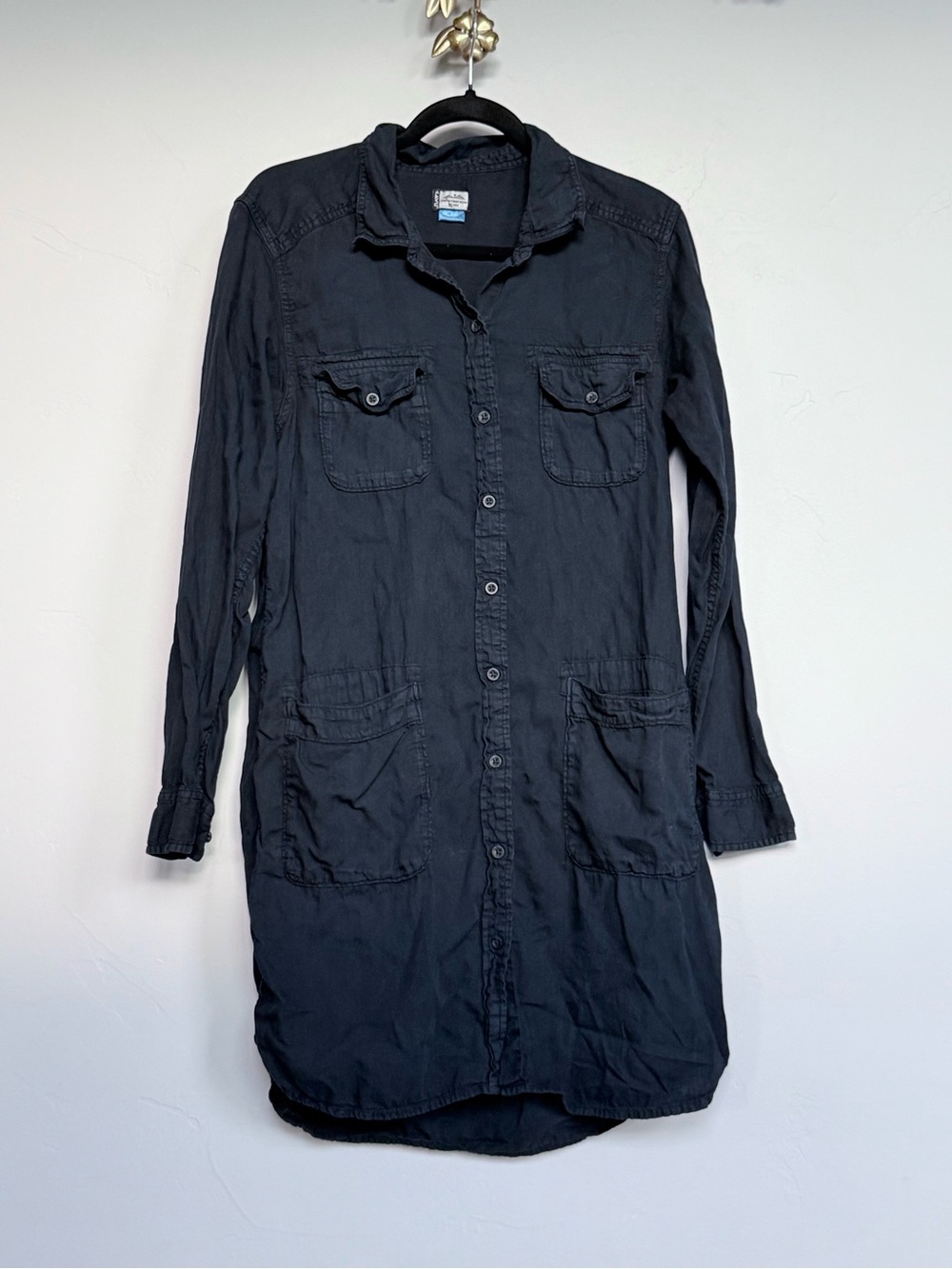 Kavu Wahalla Black Button-Up Shirt Dress